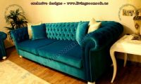 turquoise velvet chesterfield sofa