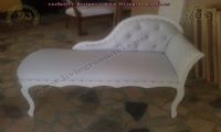 white leather small loveseat