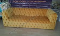 yellow velvet chesterfield sofa