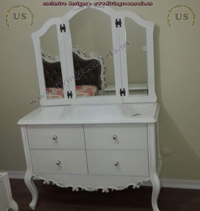 avantgarde design make up desk furniture white