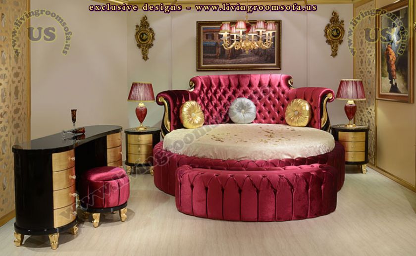 beautiful rounded classic bedroom design