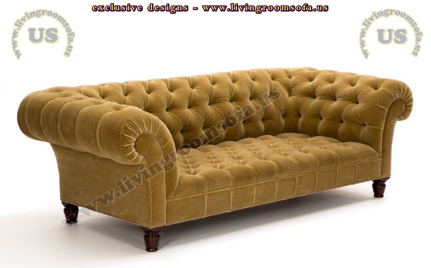 beautiful yellow chesterfield design