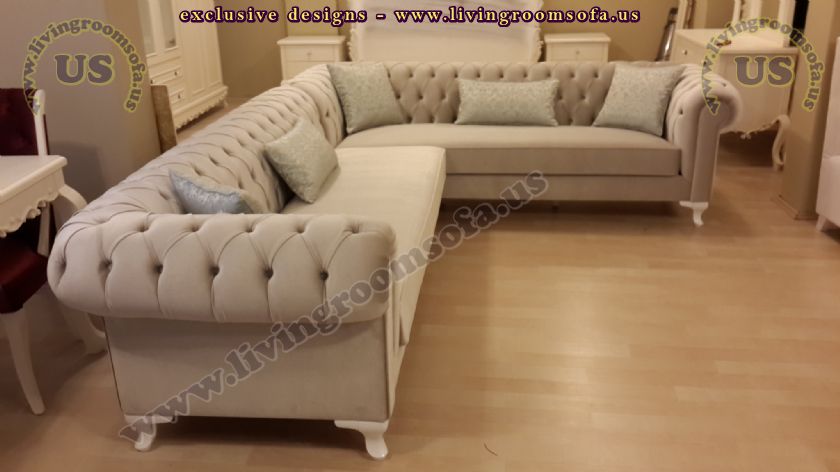 beige chesterfield sofa classic style corner sofa