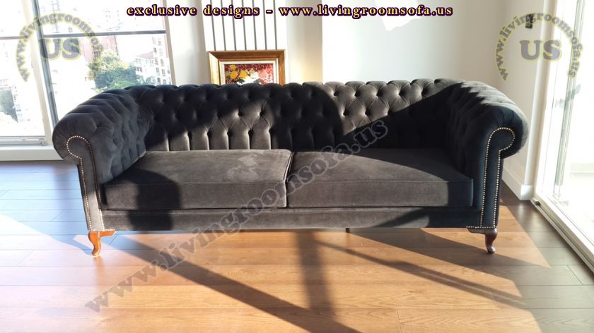black chesterfield couch classical design ideas