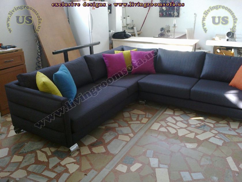 black modern corner sofa design