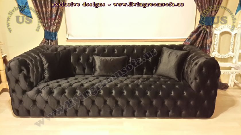 black velvet chesterfield sofa modern design