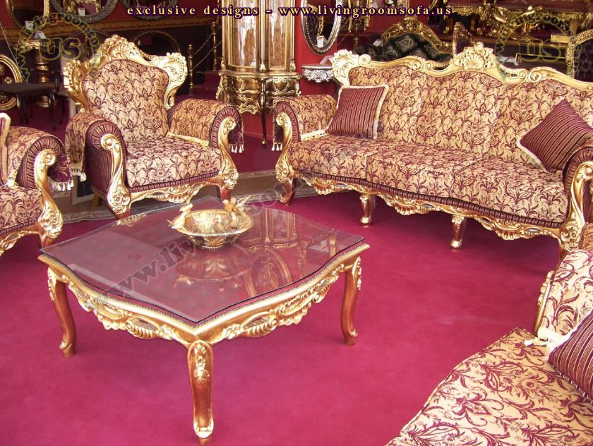 carved wooden classic sofa set living room design