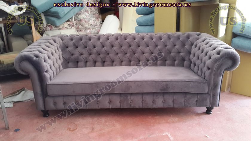 classic chesterfield couch fabric design