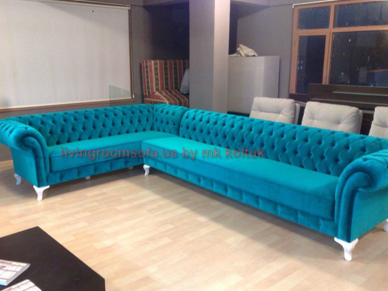 classic chesterfild sofa velvet