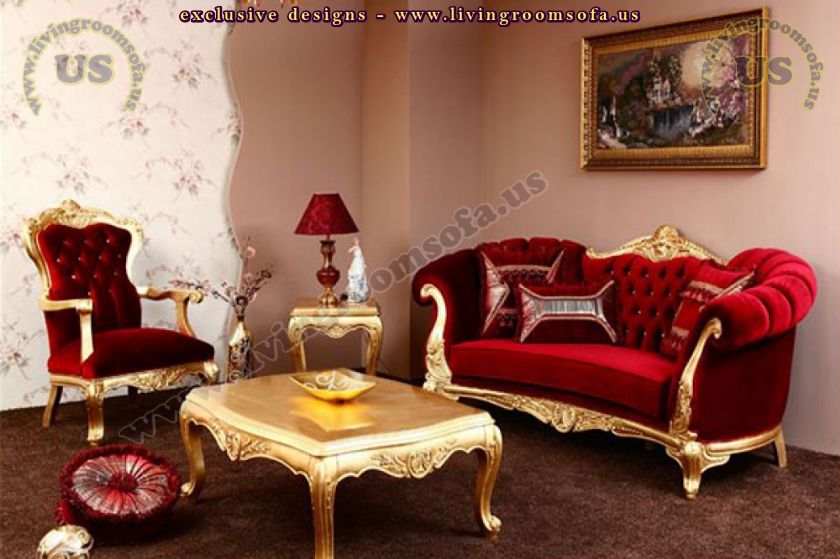 classic red quilted sofa design for living room