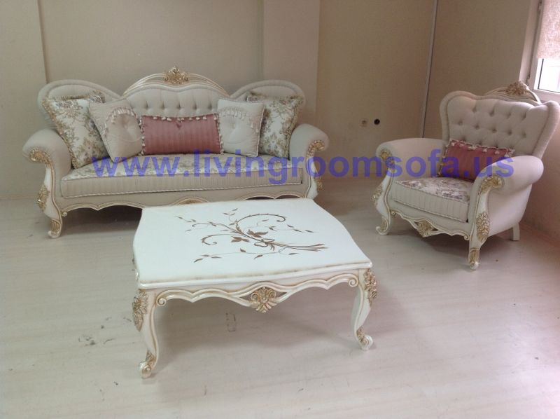 classic sofa and bergere and coffie table