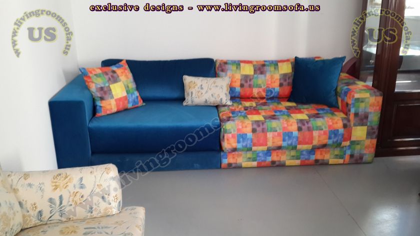 couple modern fabric sofa