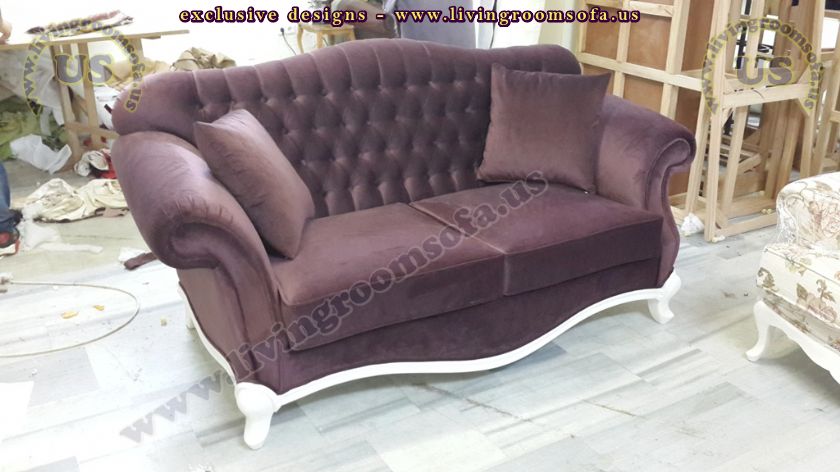 elegant velvet chesterfield couch design