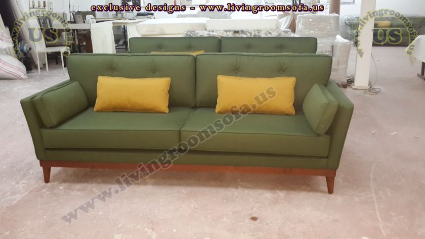 fabric modern couch design green