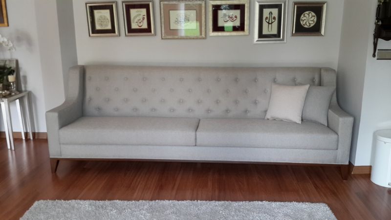 gray fabric sofa design