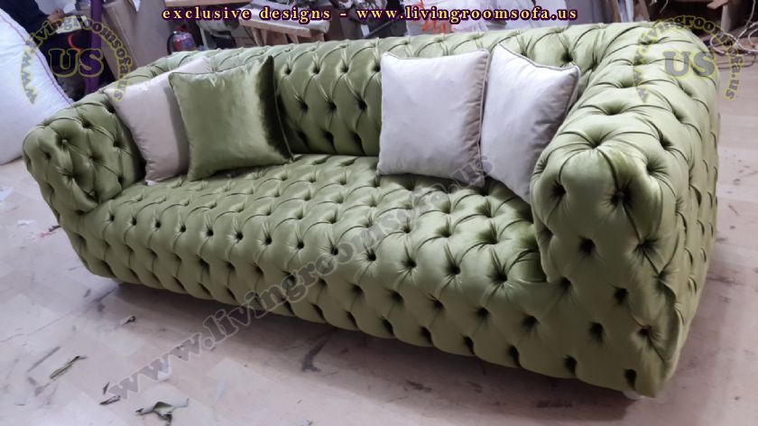 green fabric chesterfield sofa green fabric chesterfield sofa