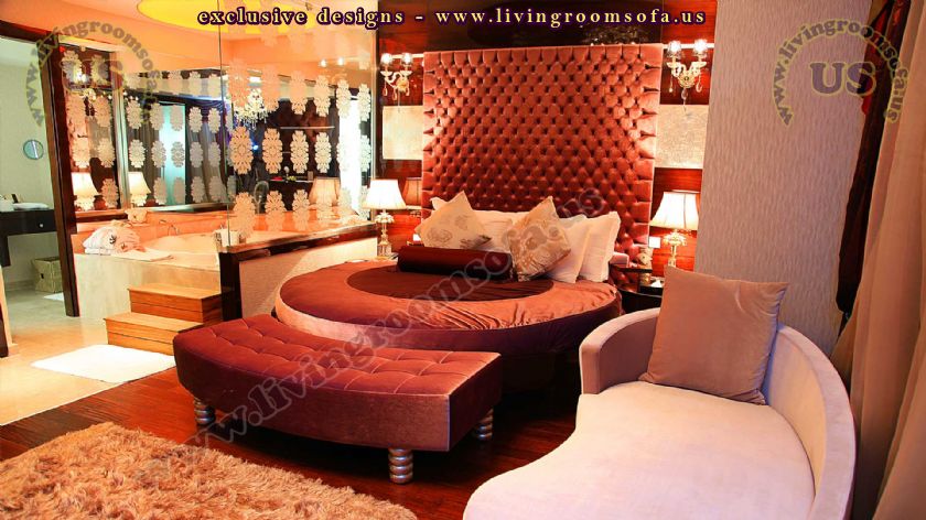 king bedroom design rounded bed hotel room