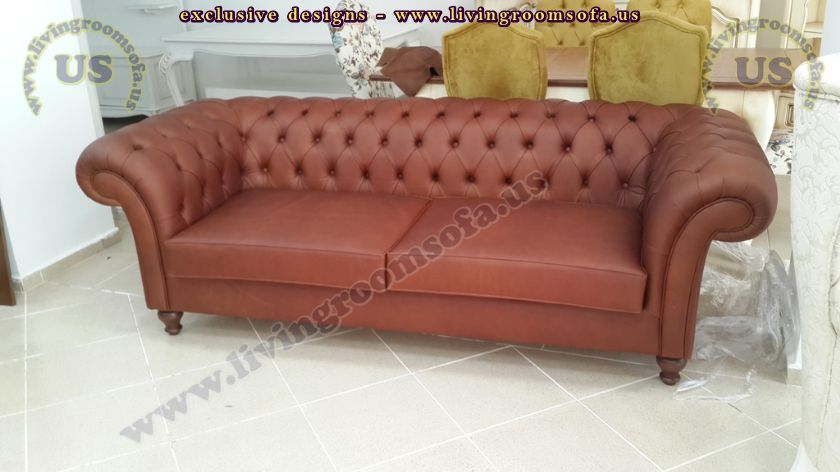 leather chesterfield couch design