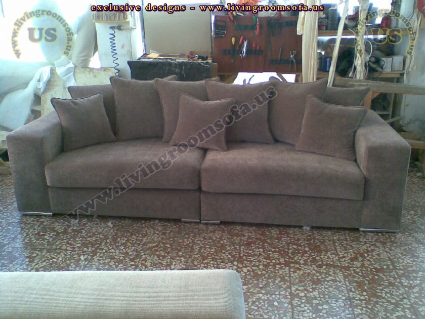 modern brown fabric couch design