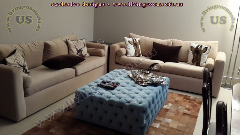 modern fabric sofa set living room design