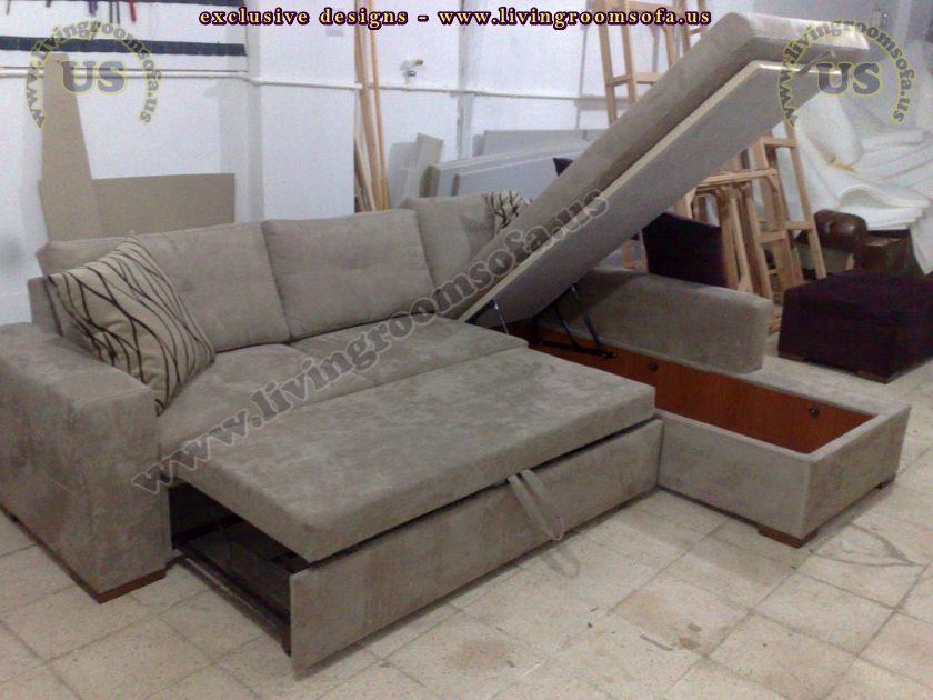 live it cozy sectional sofa bed with storage