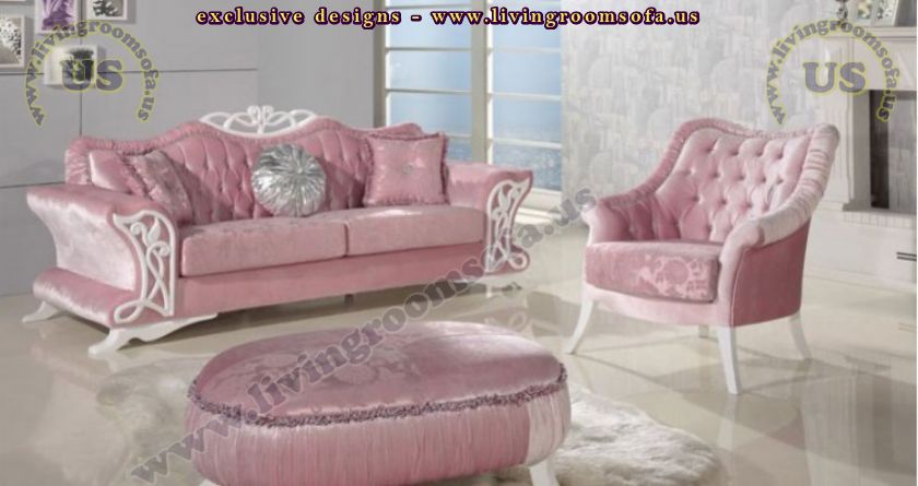 pink avantgarde sofa set beautiful design