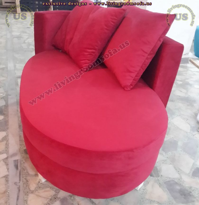 red loveseat sofa fabric