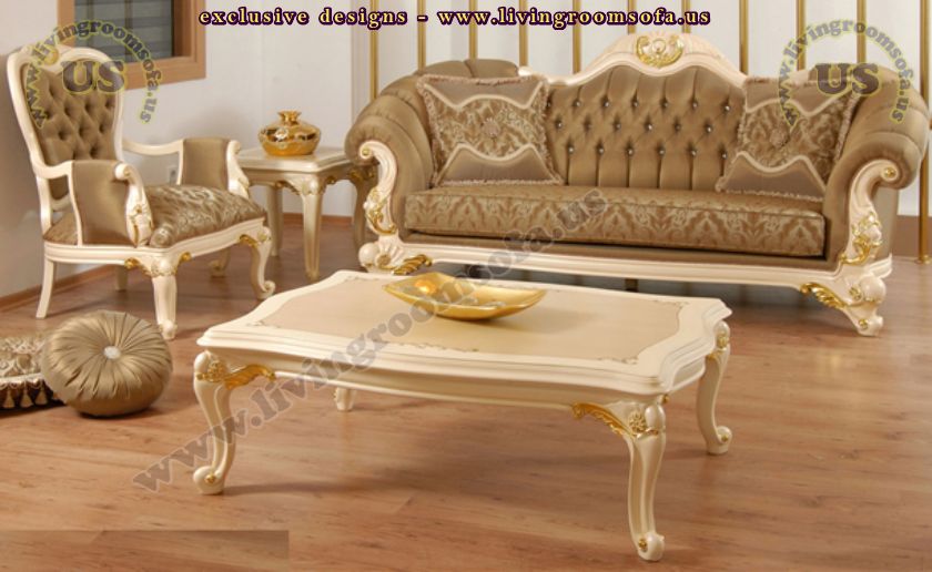 shiny brown avantgarde classic sofa sets