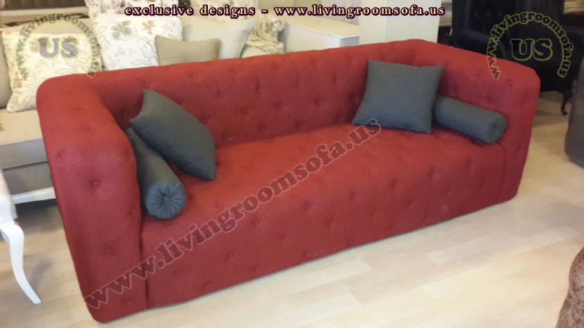 testaceous chesterfield sofa modern design