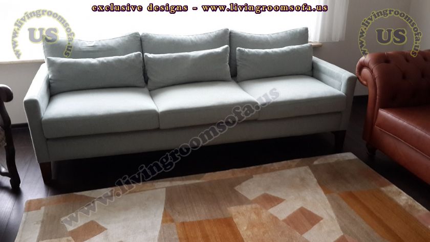 tiny elegant modern sofa bed beige fabric