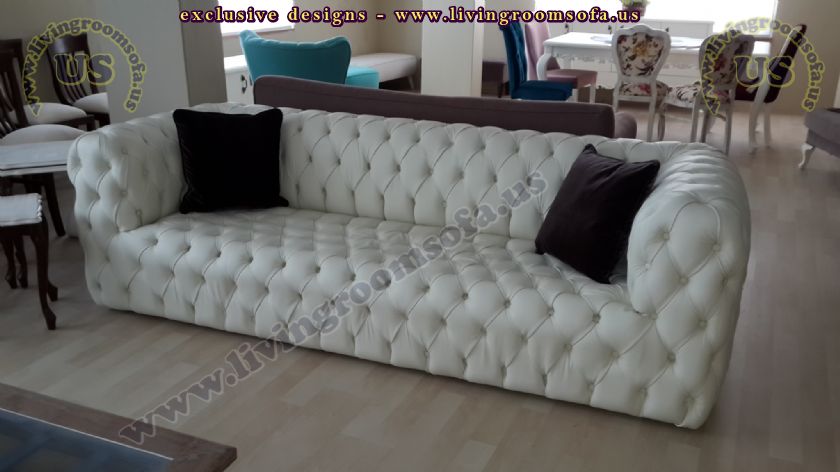 white leather chesterfield sofa