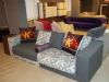 Triple Seat Modern Livingroom Sofa Cushioned Soft and Hard